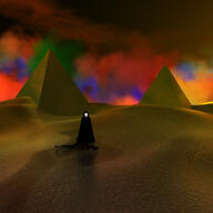 3d album_cover aurora desert glasses landscape music open_mouth pyramid robe sand sky soyjak stubble vaporwave variant:feraljak // 1200x1200 // 795.4KB