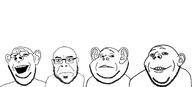 4soyjaks aliased bald closed_mouth ear glasses goatee looking_at_you meta:ai_generated open_mouth stubble subvariant:gapealien subvariant:impaish subvariant:japeson subvariant:orthodoxson transparent_background variant:cobson variant:gapejak variant:impish_soyak_ears // 1798x816 // 406.0KB
