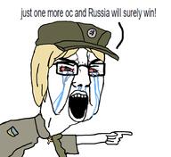 arm badge bloodshot_eyes christianity clothes cross crying glasses hair hand hat marichka nazism necklace open_mouth pointing russo_ukrainian_war soyjak swastika text ukraine variant:chudjak yellow_hair // 935x859 // 171.2KB