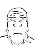 closed_mouth colorful distorted glasses neon neutral stubble subvariant:neutralplier variant:markiplier_soyjak white_background // 600x800 // 29.1KB