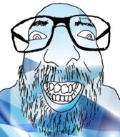 beard gem gem_skin glasses open_mouth smile soyjak stubble variant:israeli_soyjak // 584x666 // 310.2KB