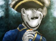 1700s art background bicorne blue_shirt classical_art_parody ear eyebrows eyes fluffy forest fur gem hand holding_object looking_up military military_hat military_uniform no_glasses nose open_eyes open_mouth painting reflection shading shadow shaved shine stubble sweden teeth teeth_showing thumbnail uniform variant:impish_soyak_ears war wrinkles // 1464x1078 // 2.2MB