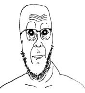 glasses neutral open_mouth soyjak stubble template variant:Cobbert // 518x565 // 20.1KB