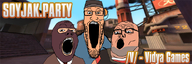 v_(soyjak.party) 3soyjaks heavy_(tf2) meta:banner scout_(tf2) sharty soyjak_party soyjak_st spy_(tf2) team_fortress_2 text variant:gapejak variant:markiplier_soyjak variant:tony_soprano_soyjak // 600x200 // 183.7KB
