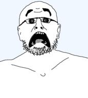 benito_mussolini ear glasses open_mouth soyjak stubble subvariant:doctos subvariant:doctos_front surprised transparent transparent_background variant:benitojak // 524x585 // 34.8KB