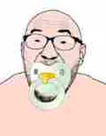 baby beard ear glasses low_quality open_mouth small_eyes soyjak stubble variant:cirrus // 120x154 // 1.8KB