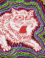 album_cover animal cat cat_ear glasses louis_wain music oingo_boingo open_mouth paw rainbow soyngo_boyngo variant:unpaintbucketable_nigger whisker white_fur // 828x1076 // 2.3MB