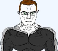 accessory award brown_hair buffchud grey_shirt irc ircjak irvin subvariant:chudjak_front subvariant:muscular_chud variant:chudjak white_skin // 1061x930 // 23.7KB