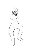 animated bald bloodshot_eyes crossed_arms crying dance ext=gif glasses incomprehensible_woahjack selfish_little_fuck soyjak stubble tear variant:soyak white_background // 536x706 // 268.0KB