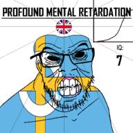angry bald bell_curve black_eyes black_hole black_sclera british clenched_teeth closed_mouth country cracked_teeth drool ear flag flag:skye flag:united_kingdom glasses hair iq iq_bell_curve mustache nightmare_fuel no_pupils profound_mental_retardation retard scotland ship skye soyjak stubble text united_kingdom variant:feraljak wrinkles // 1024x1024 // 76.4KB