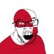 angry country flag glasses greenland jacksepticeye looking_at_you mustache open_mouth soyjak stubble teeth variant:feraljak youtube // 1500x1500 // 28.5KB