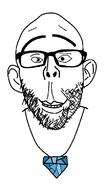 ear gem glasses necklace soyjak stubble thick_eyebrows variant:nojak // 425x777 // 14.9KB