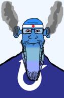 angry bald bloodshot_eyes blue blue_skin calm closed_mouth ear flag flag:japan flag:tottori fume glasses japan ogre_ears seethe smoke soyjak stretched_chin stubble subvariant:longplier template todofuken tottori transparent_background variant:markiplier_soyjak // 823x1250 // 60.9KB
