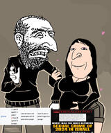 beard clothes concerned eye_shadow female flag:israel girl hair incest israel jewish_nose judaism kike looking_at_you makeup nas:merchant pregnant smile subvariant:annabelle subvariant:wholesome_soyjak teeth the_coffin_of_andy_and_leyley variant:gapejak // 1125x1350 // 296.2KB