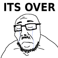 closed_mouth crying glasses its_over mustache nuvariant soyjak stubble text variant:healthjak // 504x509 // 10.4KB