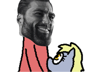 animated banned_from_equestria_(daily) big_brian derpy_hooves my_little_pony nas:gigachad transparent_background // 481x369 // 522.9KB