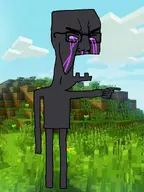 angry black_skin cloud crying enderman flower glasses glowing_eyes grass minecraft open_mouth plant pointing purple_eyes sky variant:chudjak video_game // 768x1024 // 346.8KB