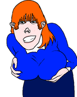 blue_eyes blue_shirt female freckles ginger ginger_hair meta:not_oc redhead smile subvariant:vlodette transparent_background variant:vlodson white_skin // 352x438 // 15.6KB