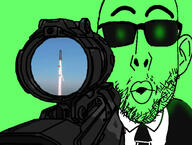 central_intelligence_agency clothes ear firearm glasses glowing green gun necktie soyjak spacex stubble suit sunglasses trend:glowie variant:nojak // 980x742 // 164.8KB