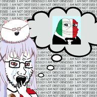 amphibian animated anime another_(anime) bant_(4chan) chika_fujiwara chino_kafuu frog glasses gochiusa i_am_not_obsessed italy kaguya_sama_love_is_war mexico misaki_mei nas:pepe open_mouth pepe_the_frog rent_free soyjak stubble text thought_bubble variant:soyak // 1698x1353 // 458.5KB