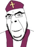 christianity clothes cross glasses hair hat looking_at_you priest religion smile smug soyjak stubble tallit teeth variant:cobson // 721x1000 // 49.1KB