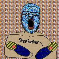 abstract arm baby cuck glasses hand holding_object open_mouth patternjak soyjak stubble variant:a24_slowburn_soyjak // 800x800 // 538.2KB