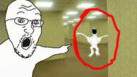 2soyjaks backrooms glasses hand irl_background open_mouth pointing soyjak stubble subvariant:fingerboy variant:a24_slowburn_soyjak variant:unknown // 1280x720 // 178.7KB