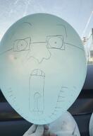 animated balloon glasses internet_is_leaking irl objectsoy open_mouth pen pop sound soyjak stubble variant:unknown video // 1080x1570, 4.9s // 1.9MB