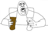 angry drinking fat glass open_mouth soyjak variant:chugsjak // 1870x1246 // 249.3KB