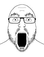 glasses open_mouth stubble variant:flartson variant:markiplier_soyjak // 410x524 // 7.8KB