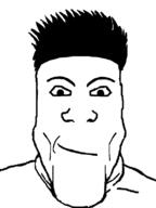 closed_mouth hair smile soyjak variant:markiplier_soyjak // 600x800 // 53.0KB