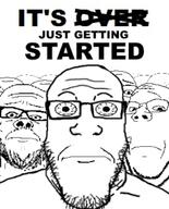 closed_mouth frown glasses its_just_getting_started its_over multiple_soyjaks soyjak stubble subvariant:wholesome_soyjak text variant:a24_slowburn_soyjak variant:bernd variant:gapejak variant:markiplier_soyjak worried // 500x618 // 159.6KB