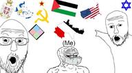 2soyjaks authleft authright bald communism deformed eagle flag:german_empire flag:kingdom_of_greece flag:palestine flag:united_states german_empire glasses greece hair hammer_and_sickle idiot libleft libright open_mouth palestine pointing political_compass serbia soyjak star_of_davidr stubble thumbnail united_states variant:two_pointing_soyjaks variant:wojak // 1080x596 // 162.1KB