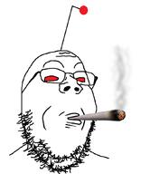 antenna glasses r_trees red_eyes reddit smoke smoking soyjak stubble variant:gapejak weed // 847x1045 // 100.1KB