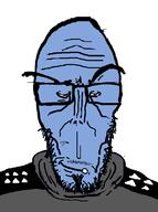 beard big_head blue_skin brainful closed_mouth clothes dreamworks euromutt glasses green_eyes megamind mustache pedophilia smug soyjak spike stubble subvariant:euromutt variant:markiplier_soyjak // 593x797 // 43.7KB