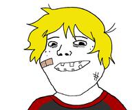 band-aid clothes crooked_teeth freckles missing_teeth nate subvariant:shoyta variant:gapejak yellow_hair // 923x769 // 29.7KB