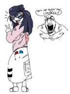 avengers beanie blush brown_shirt cute cute_girl degoon girl glasses hair muscles nentendo_switch soy soylent soylent_(cacao) variant:cobson variant:soytan video_game videogame videogames woman // 585x785 // 55.6KB