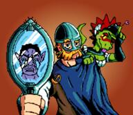 argonian blue_eyes breasts clothes drawing female furry glasses green_skin hair heart helmet holding_object horn lifts-her-tail mirror nord_(the_elder_scrolls) purple_skin scalie smug subvariant:chudjak_front the_elder_scrolls twitter variant:chudjak video_game white_skin x yellow_sclera // 2048x1774 // 513.8KB