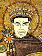 byzantine byzantine_empire closed_mouth crown emperor empire glasses greece italy justinian_i mosaic roman roman_empire rome subvariant:pol_face variant:chudjak // 1200x1598 // 4.3MB