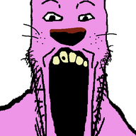 animal cartoon courage courage_the_cowardly_dog dog ear open_mouth purple_skin soyjak stretched_mouth stubble variant:markiplier_soyjak whisker yellow_teeth // 495x900 // 7.5KB