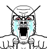 angry bald big_eyebrows bloodshot_eyes crying glasses hand mustache open_mouth pink_eyes pointing pointing_at_viewer selfish_little_fuck soyjak stubble symmetrical symmetry tear template variant:a24_slowburn_soyjak // 502x520 // 12.4KB