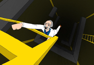 balding crying grey_hair half-life imminent_death lab_coat ladder mustache necktie red_eyes scientist variant:soyak // 1080x750 // 747.6KB