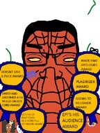 award bug discord discord_logo_facial_mark eyebrows facial_mark fly hair literal_who map_(pedophile) pedophile series:esl_pedo_league skibidi_toilet spiderman stink_lines text variant:markiplier_soyjak yellow_eyes youtuber // 600x800 // 45.2KB