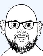 bald beard closed_mouth glasses jd_vance looking_at_you merge oh_my_god_she_is_so_attractive series:fusionjaks soyjak transparent_background variant:billy variant:brandon // 864x1113 // 126.2KB