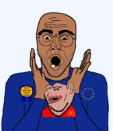 amerimutt angry arm award badge beard brown_skin crying euromutt european european_union flag flag:european_union glasses hand mcdonalds most_obsessed_faggot_award mutt open_mouth red_eyes shitskin soyjak star_(symbol) stubble subvariant:impish_amerimutt template variant:britjak variant:impish_soyak_ears // 1920x2232 // 840.5KB