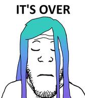 blue_hair doomentio doomposting doomverse its_over kenlwright plutonicclown purple_hair text // 375x429 // 98.6KB