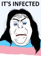 closed_eyes closed_mouth hair its_over makeup soyjak stubble text tranny variant:alicia // 592x811 // 24.5KB