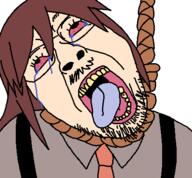 bloodshot_eyes crying funamusea glasses hanging met red_hair rope stubble tranny variant:bernd white_skin // 450x417 // 16.6KB