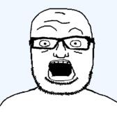 glasses merge open_mouth soyjak stubble variant:a24_slowburn_soyjak variant:seriousjak // 454x520 // 6.6KB