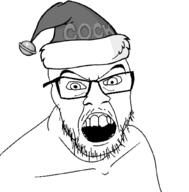 clothes cock glasses hat mustache soyjak stubble text variant:feraljak // 1000x1018 // 256.3KB